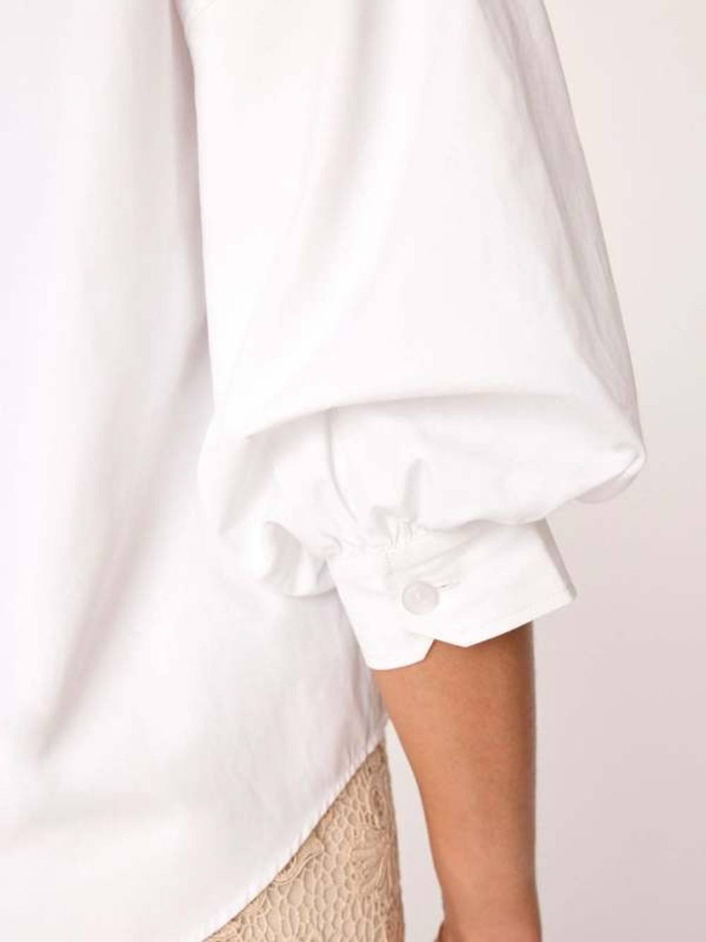 NEW Brochu Walker Kate Shirt Salt White Button Down Balloon Sleeve Blouse - Picture 13 of 16